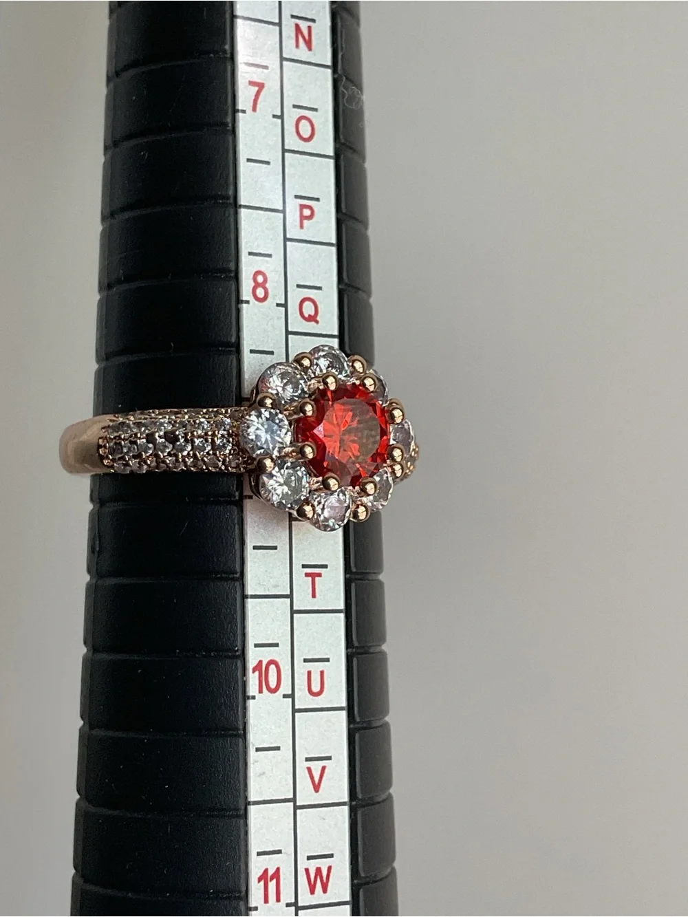 Halo Ring with Red Center